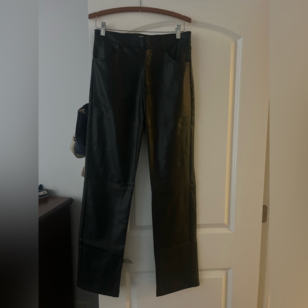 Zara Black Leather Pants